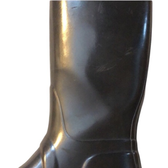 Hunter Black Rubber Wellington Rain Boots - Picture 6 of 9